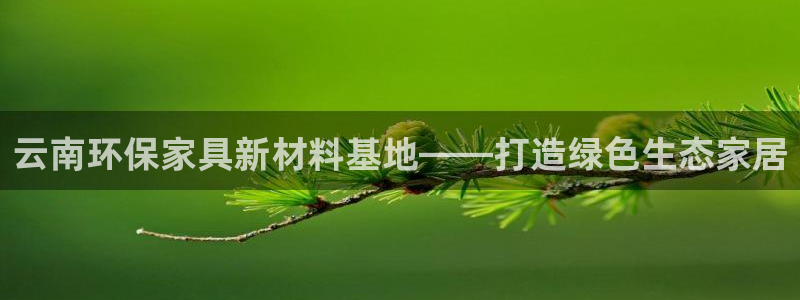 杏宇平台已注册入口：云南环保家具新材料基地——打造绿色生态家